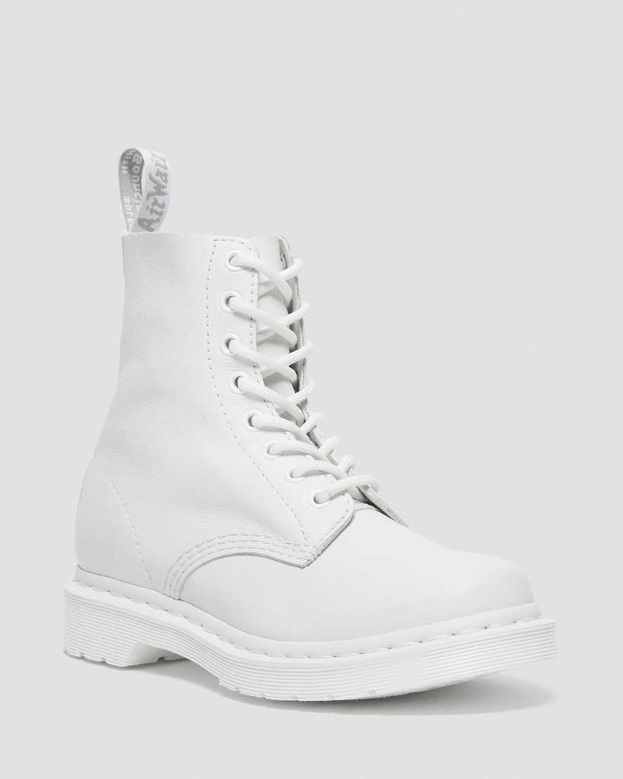 Dr. Martens 1460 Pascal Mono Damske Šnurovacie Čižmy - Biele [QWHRE4238]